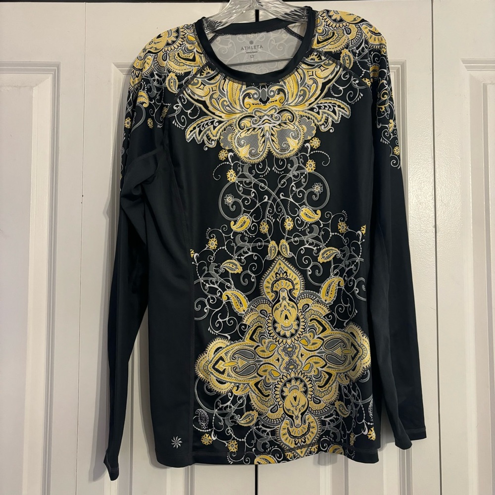 Athlete women’s pullover shirt mesh breathable wicking Large Tall LT like new
